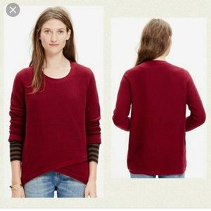 Madewell Red Feature Pullover Sweater